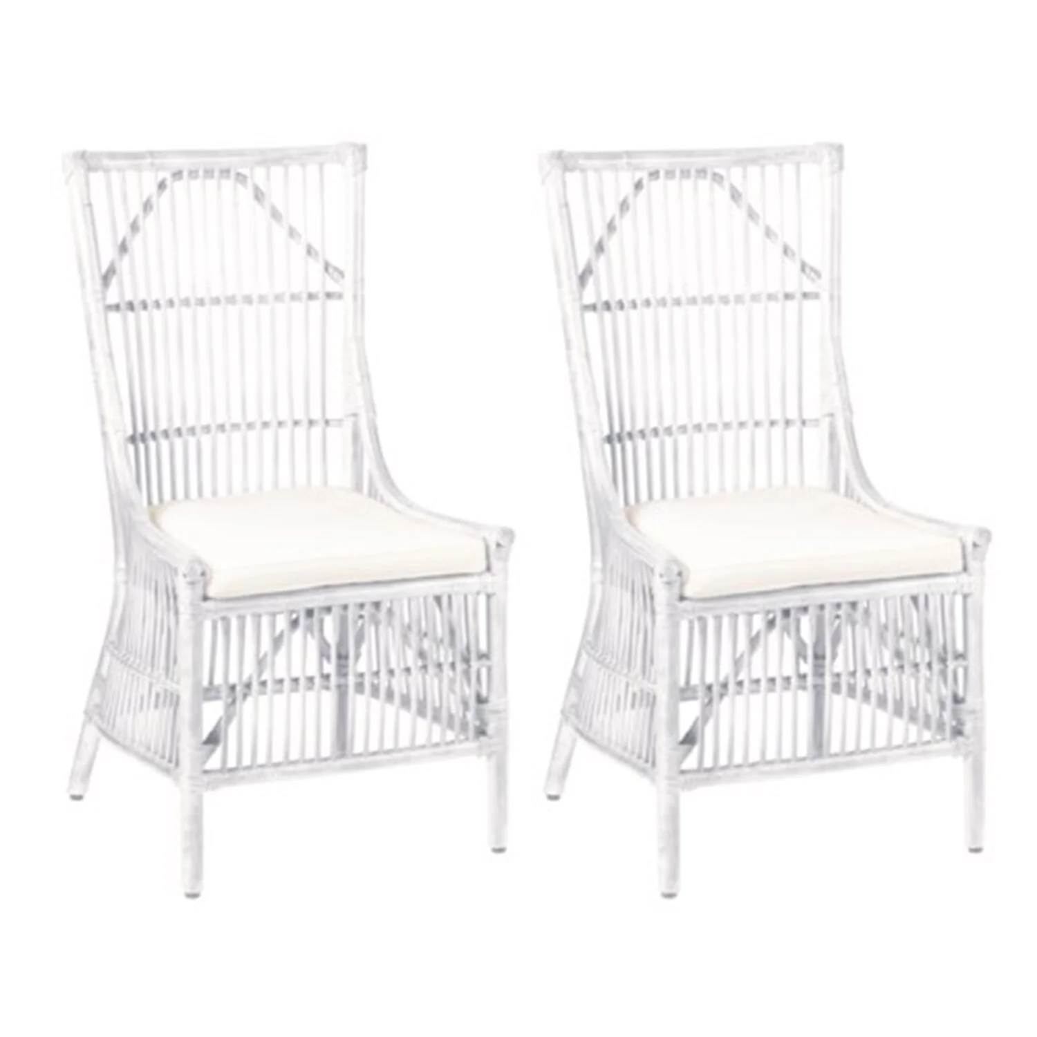 Rattan Dining Chair Set Of 2 With Handcrafted Features by East at Main