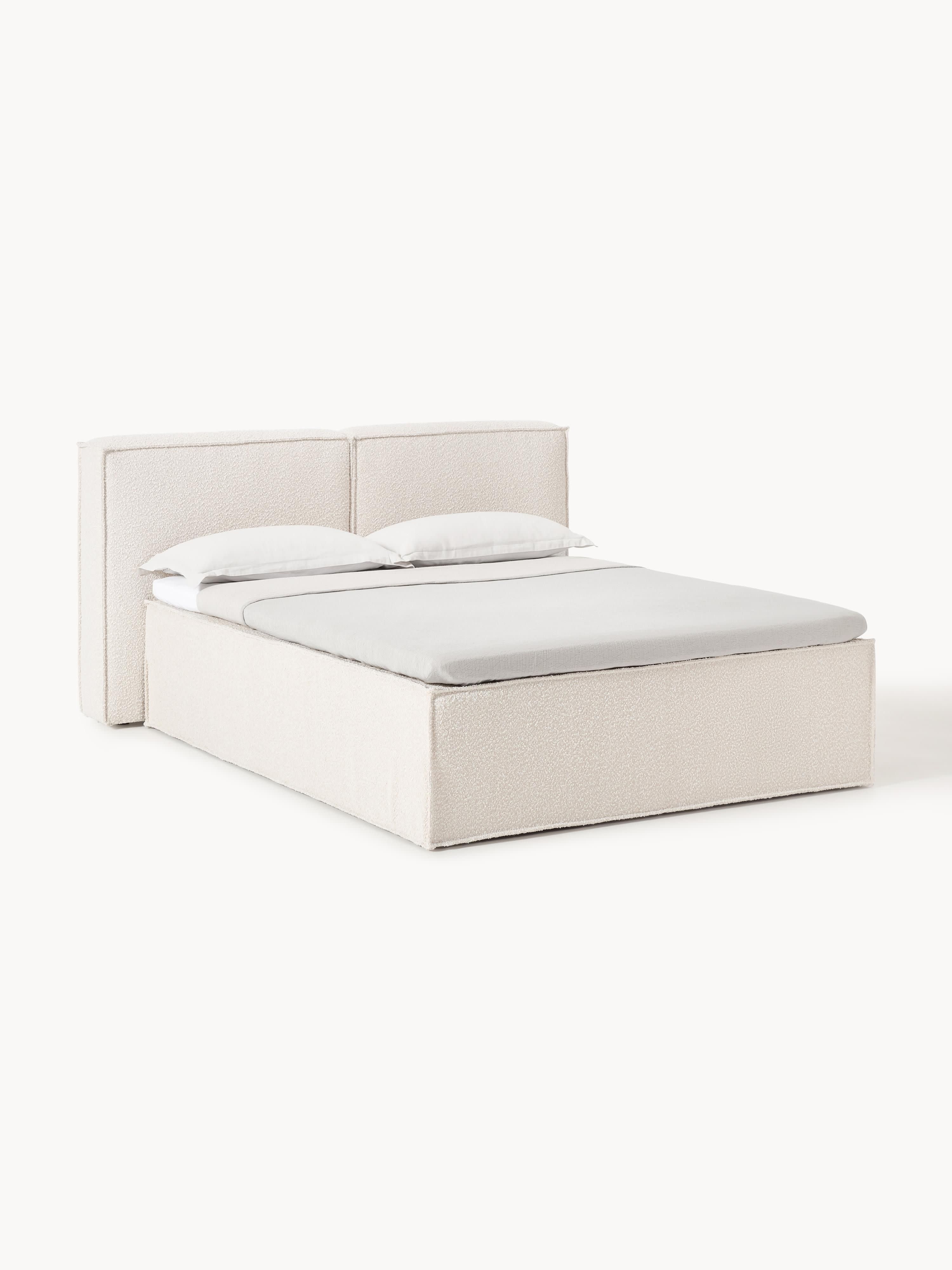 Bouclé-Boxspringbett Lennon