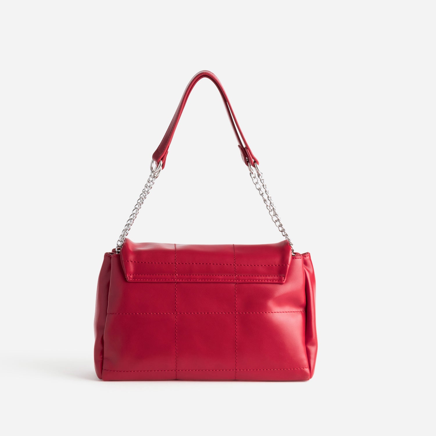 Sac à main rouge matelassé