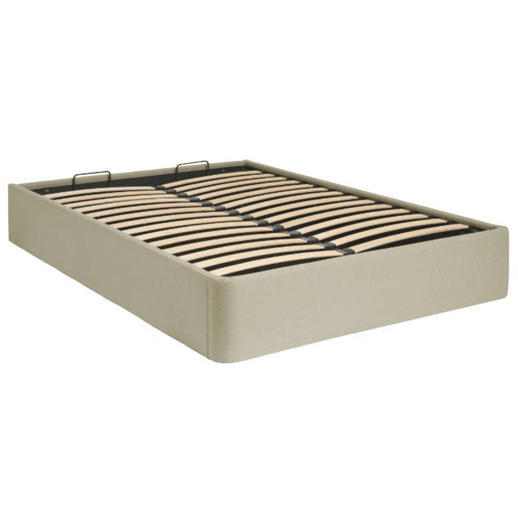 VANA - Lit coffre   beige     160x200