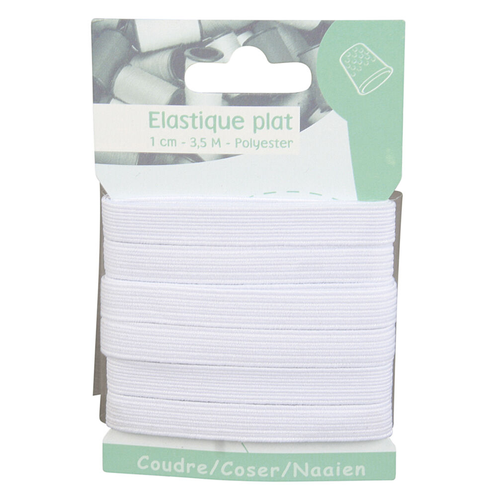 élastique plat pour coudre blanc