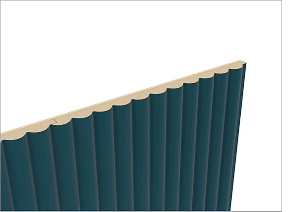 Panneau décoratif fraisé Caiman bleu L.280x l.60cm Ep. 1,5cm