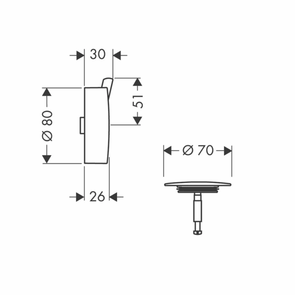 Armatur, »Flexaplus S«, rund, Fertigset, Metall