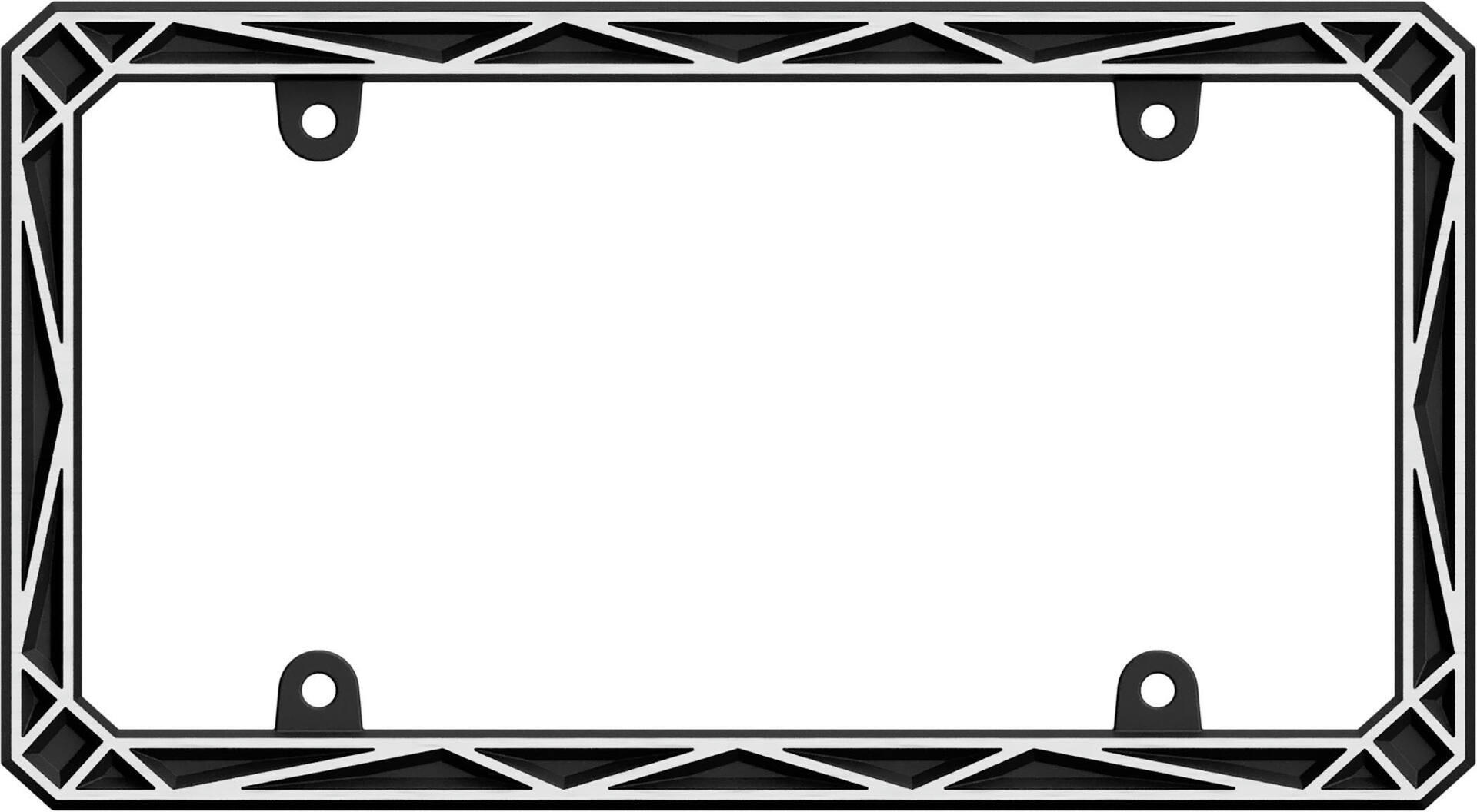 Cruiser Geometric License Plate Frame, Black
