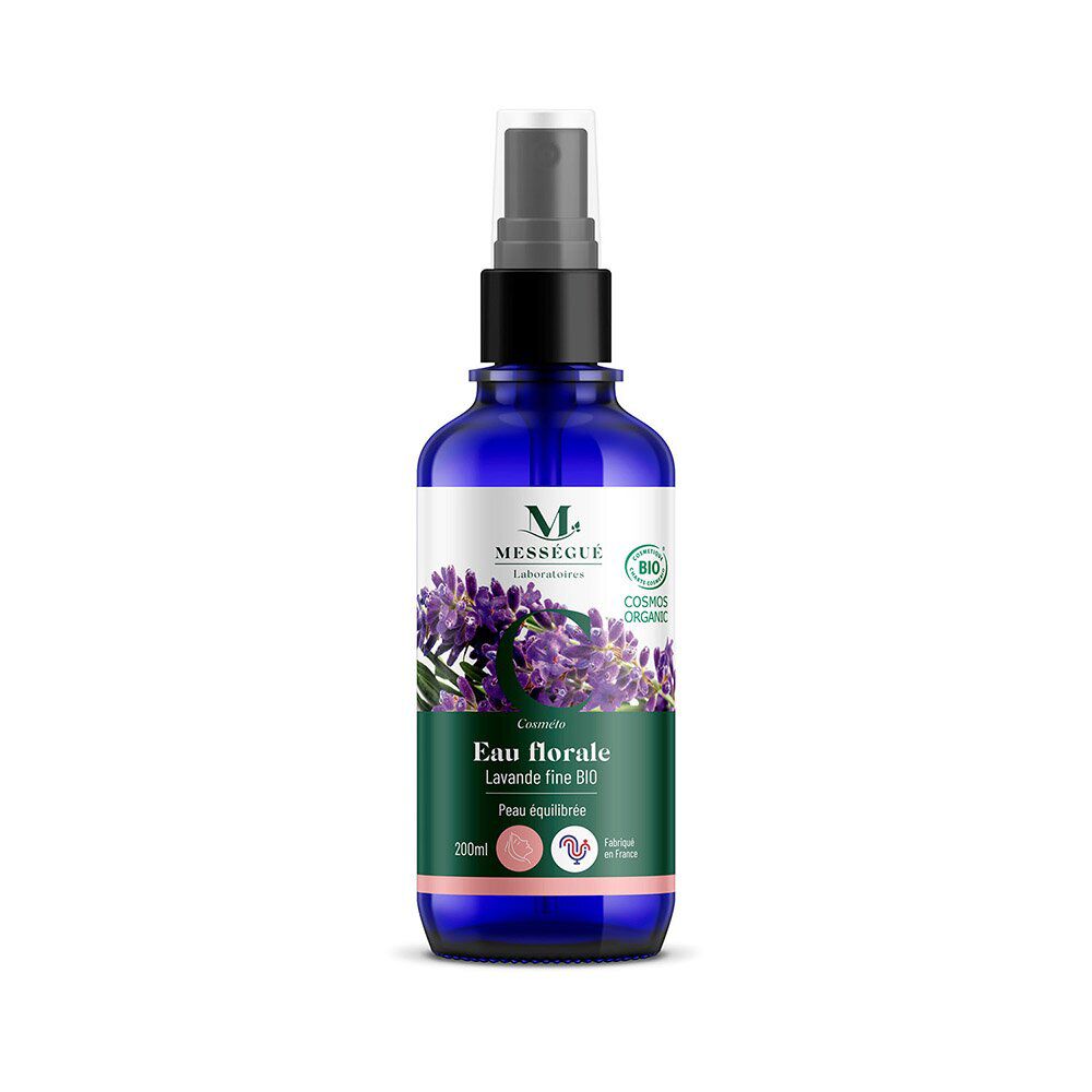 Eau florale lavande fine bio Mességué peau équilibrée spray 200ml