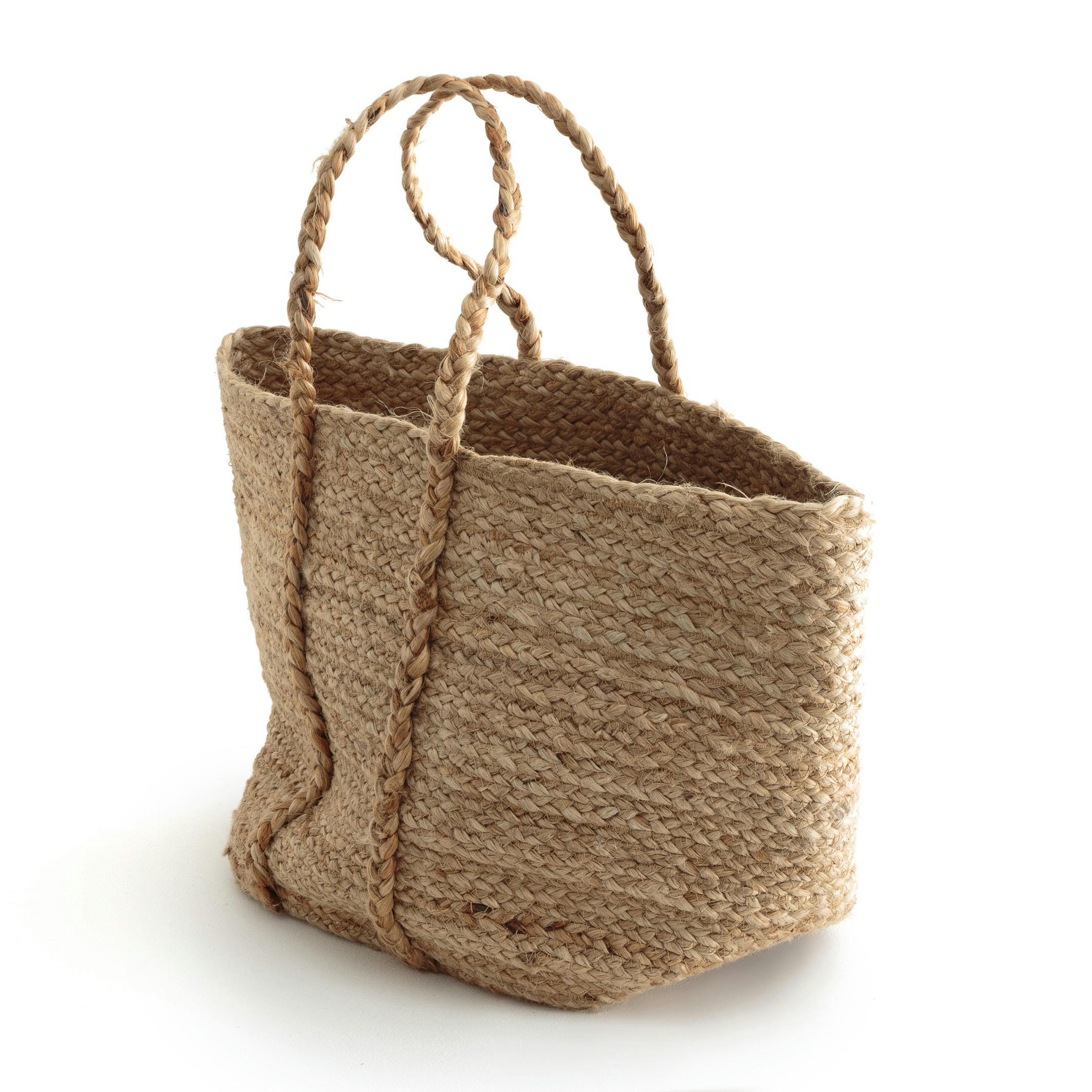Panier souple en jute naturelle, NATURALLE