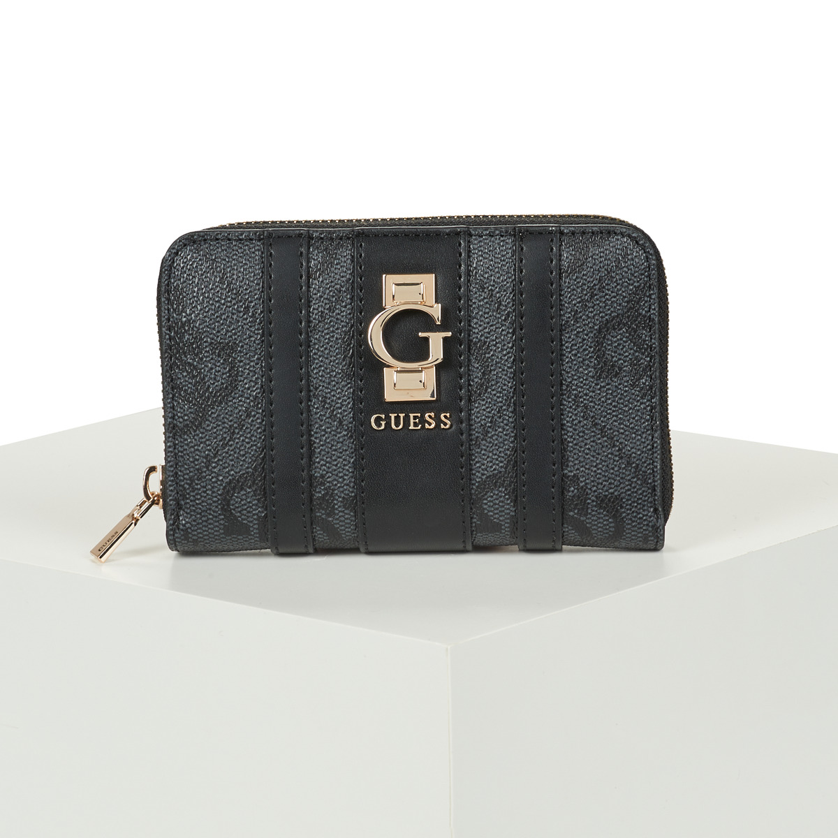 Guess - ERENIA SLG MEDIUM ZIP AROUND - Black
