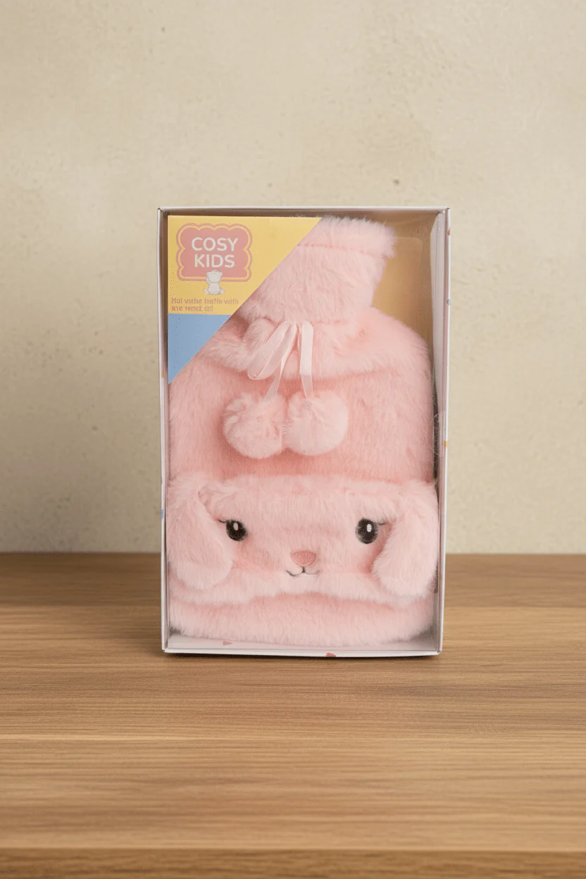 Bunny Hot Water Bottle With Eye Mask