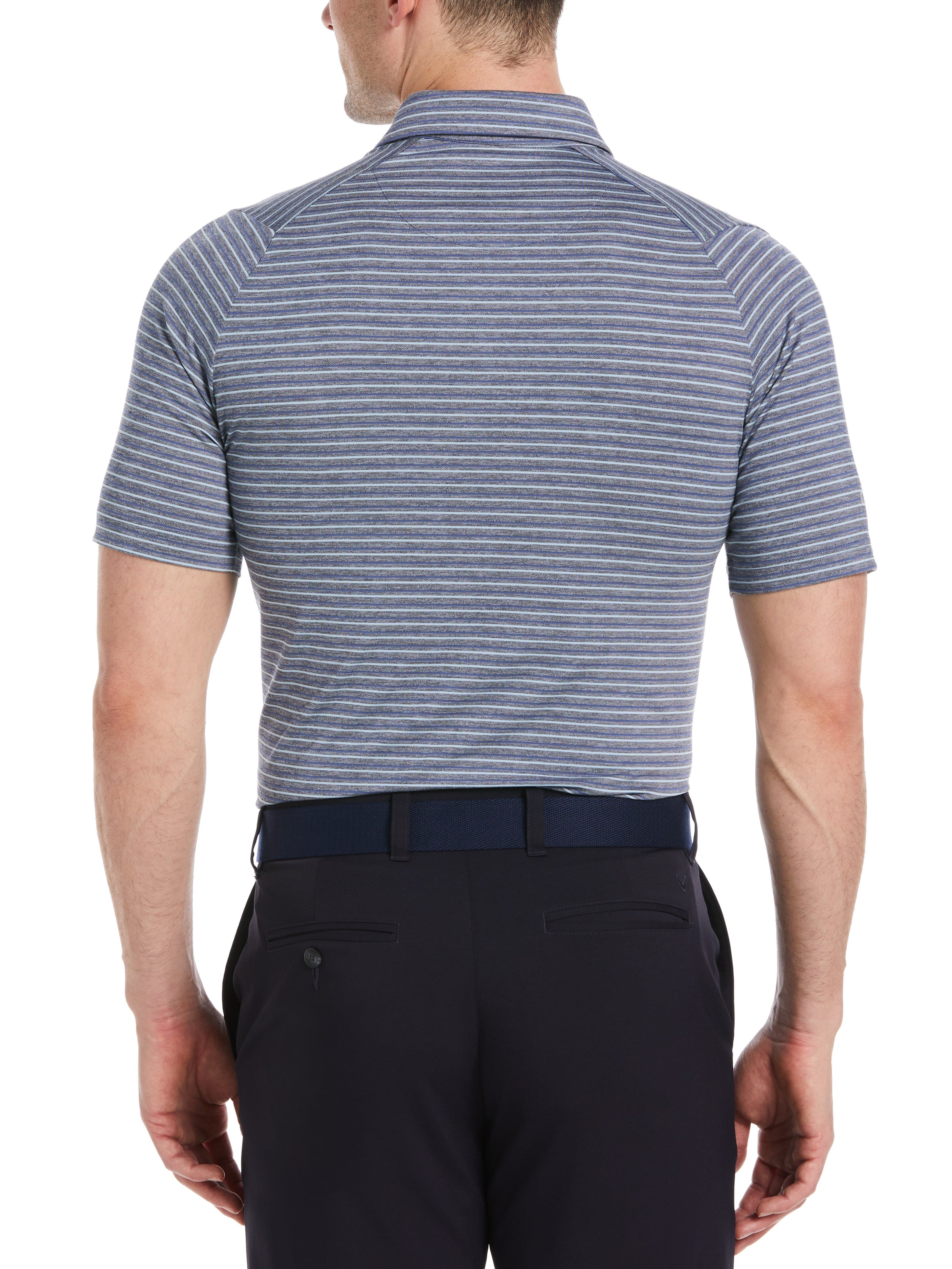 Mens Soft Touch Stripe Golf Polo