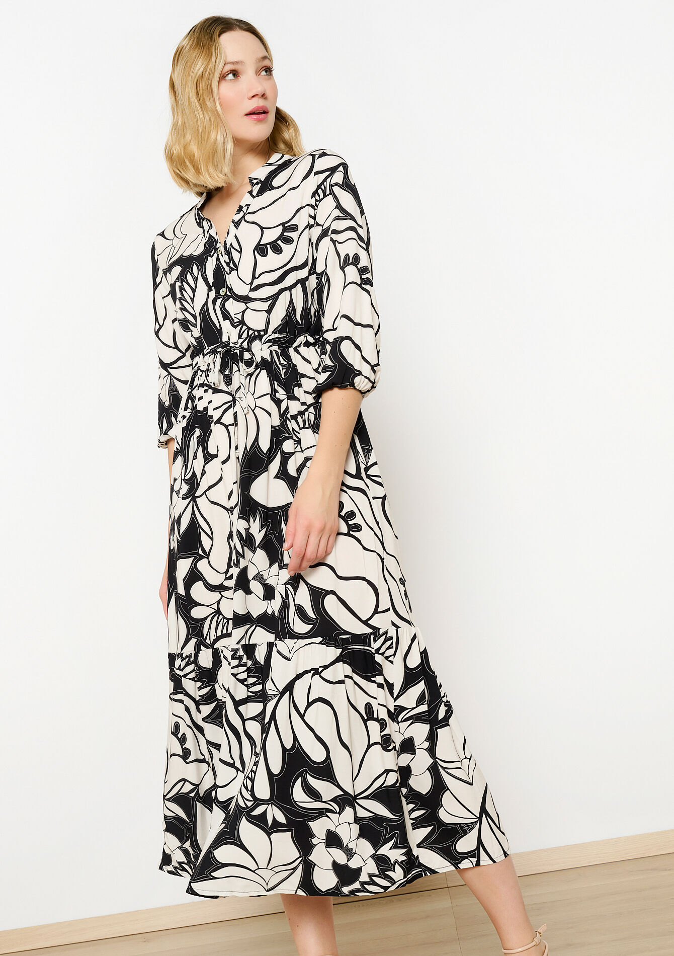 Maxi-jurk met bloemenprint