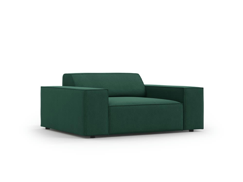 JODIE - Fauteuil en tissu structuré vert
