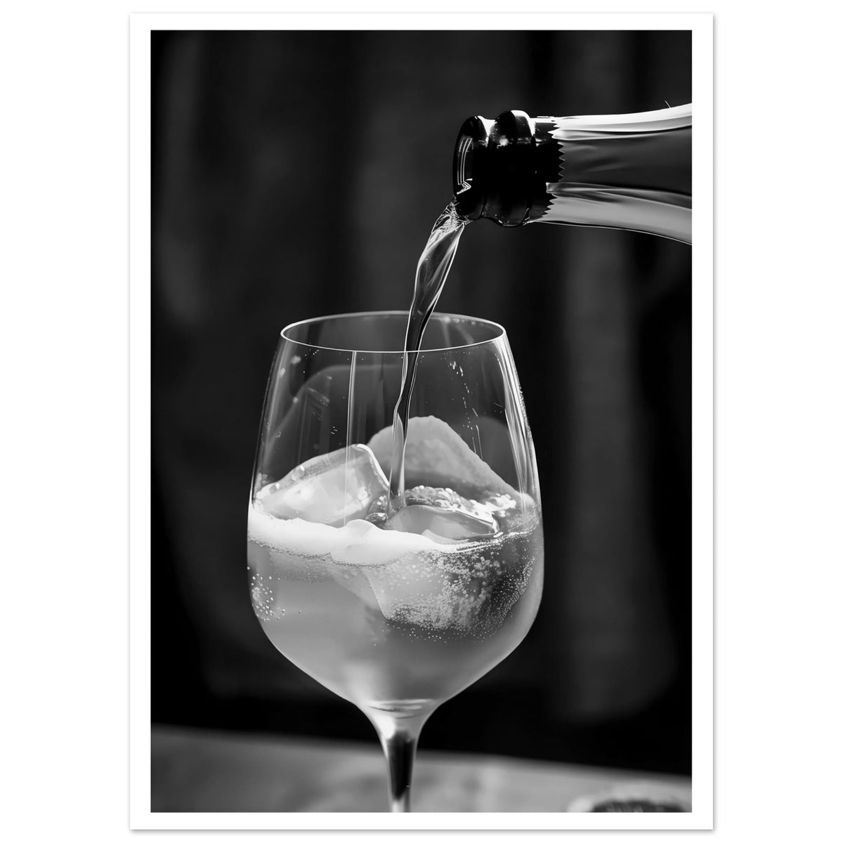 Artfulprints Poster Aperol Spritz - Lifestyle black-white  - 50x70 cm - Zwart / Wit