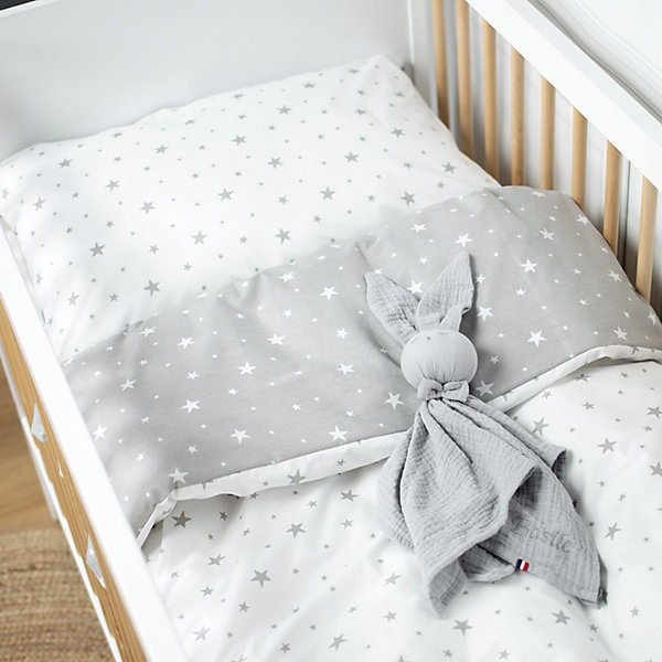 Housse de couette bébé réversible en coton STELLA