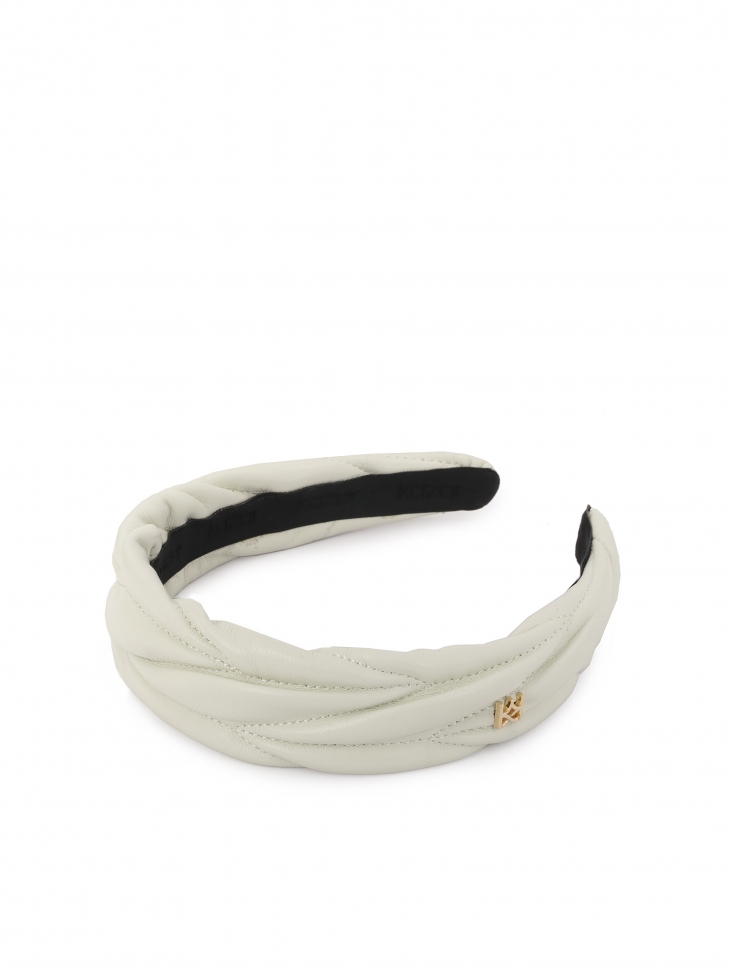 KAZAR monogrammed leather headband