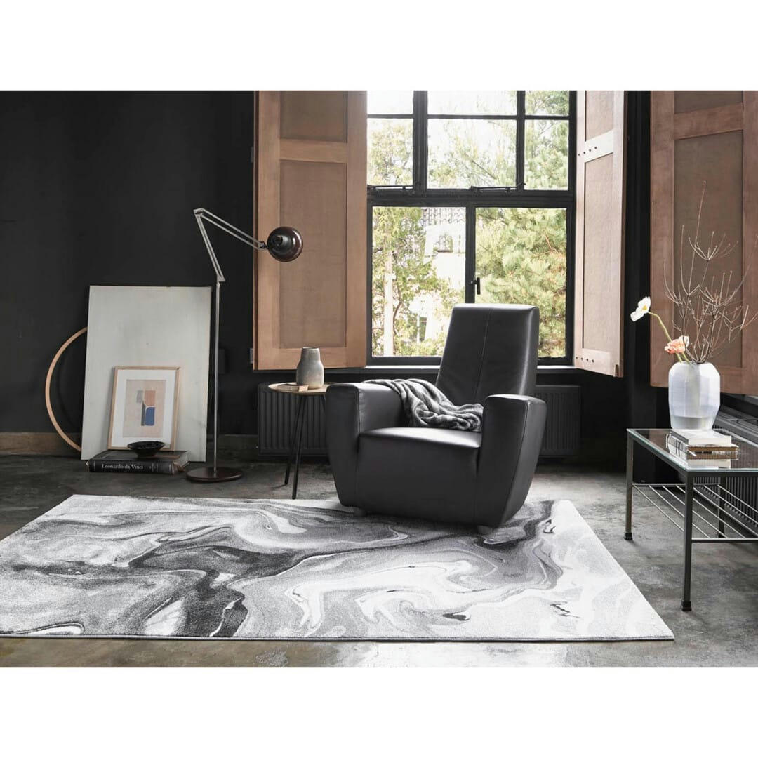 VOYAGE - Tapis  design en polypropylène gris 80x150