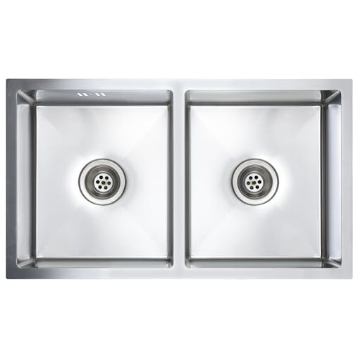 NNEVL Handmade Kitchen Sink with Overflow Hole Stainless Steel