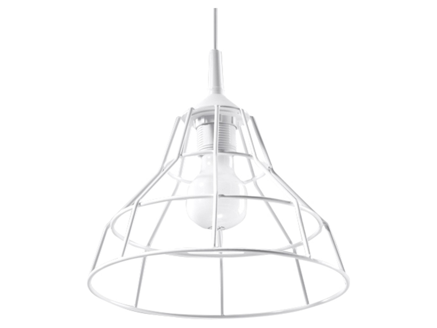 Lampa wisząca Anata stalowa biała