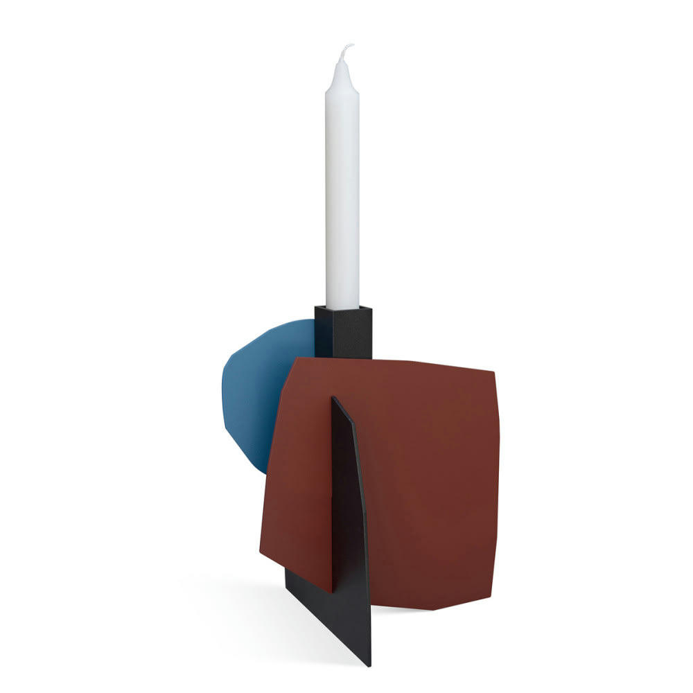 - Bougeoir en métal coloré h19,5cm