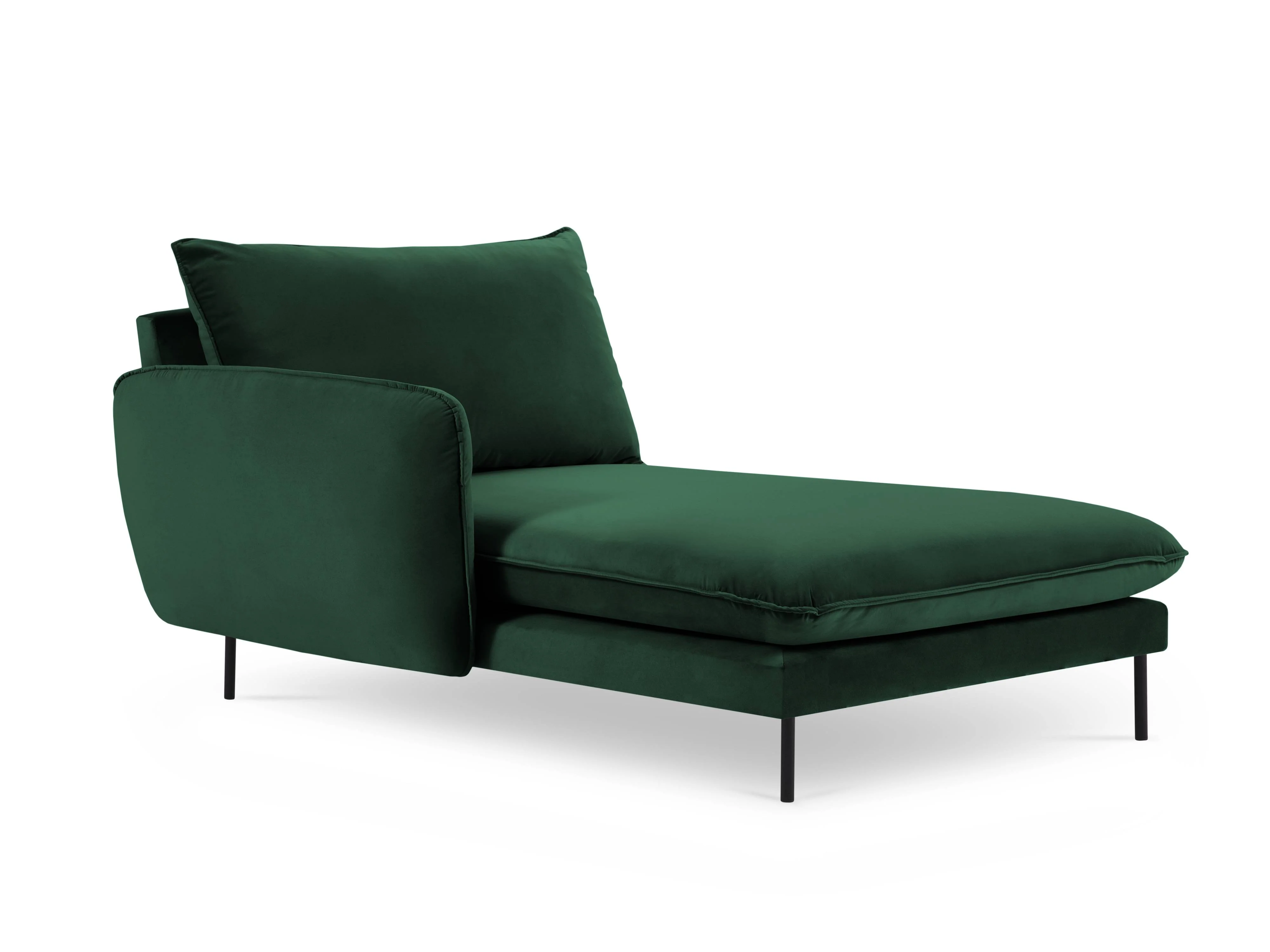 Chaise longue Vienna links velvet