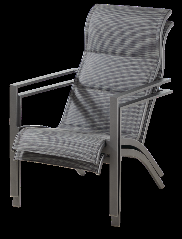 CANVAS Minden Padded Sling Outdoor/Patio Adirondack Chair, Stackable, Grey