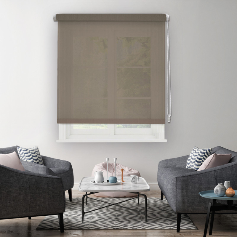 Store enrouleur tamisant Easy taupe 52 x 170 cm MADECO
