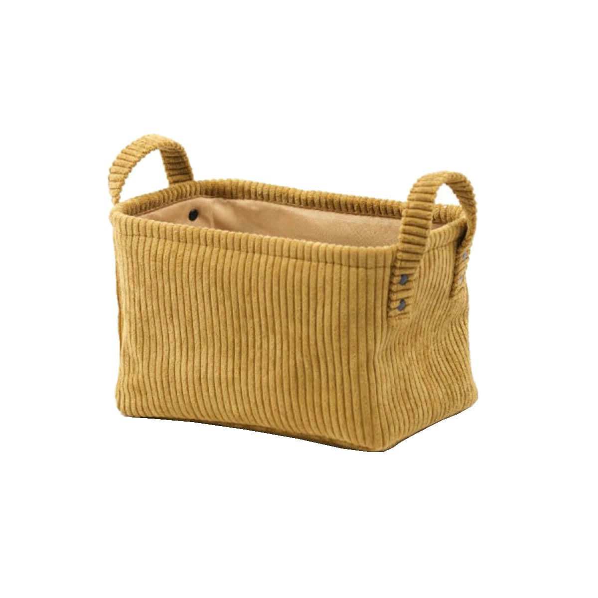 COZY - Corbeille rectangulaire cosy en velours côtelé bronze