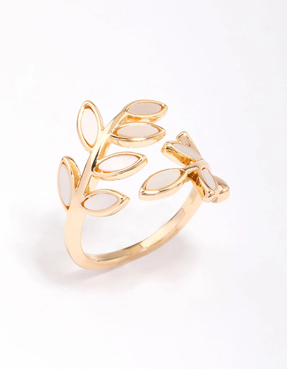 Gold Cats Eye Laurel Ring