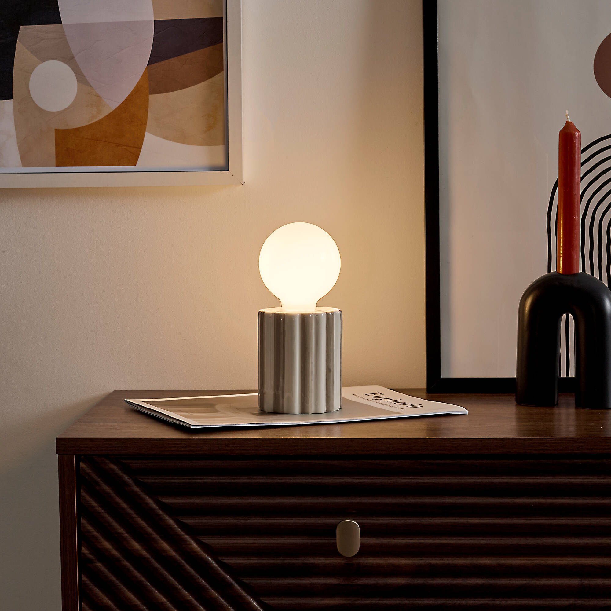 Lampe LED à poser, céramique