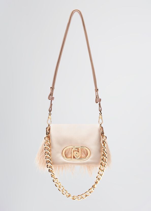 Borsa LaPuffy piccola con piume