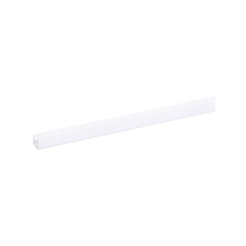 Profil U en PVC blanc 260 x 1 x 1,3 cm