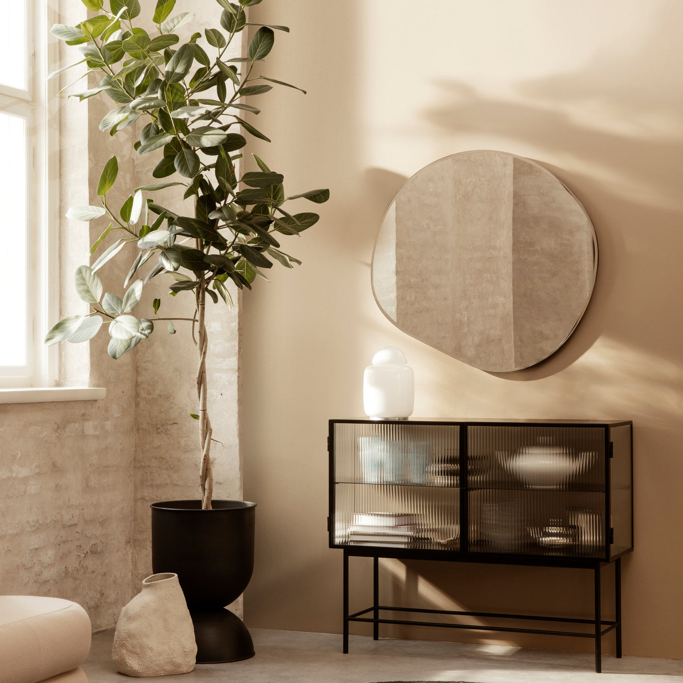 Ferm Living Pond Spiegel - XL - Brass Frame