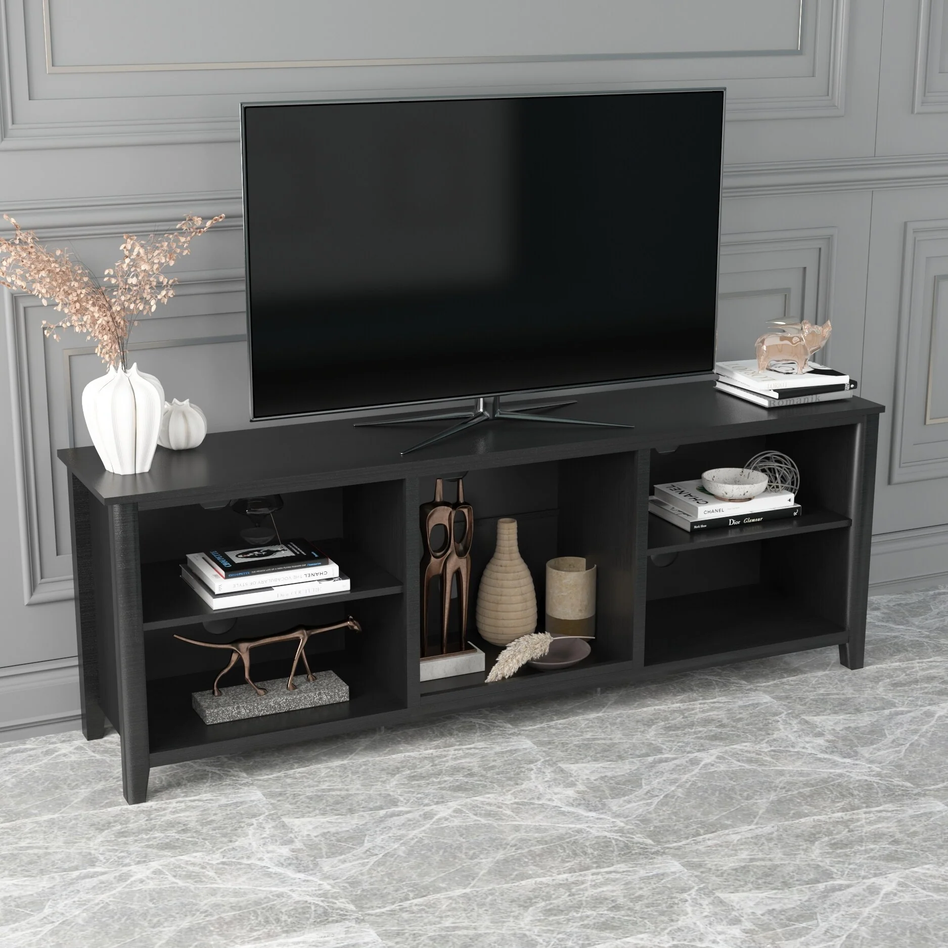 Modern TV Stand Entertainment Center with Storage Function