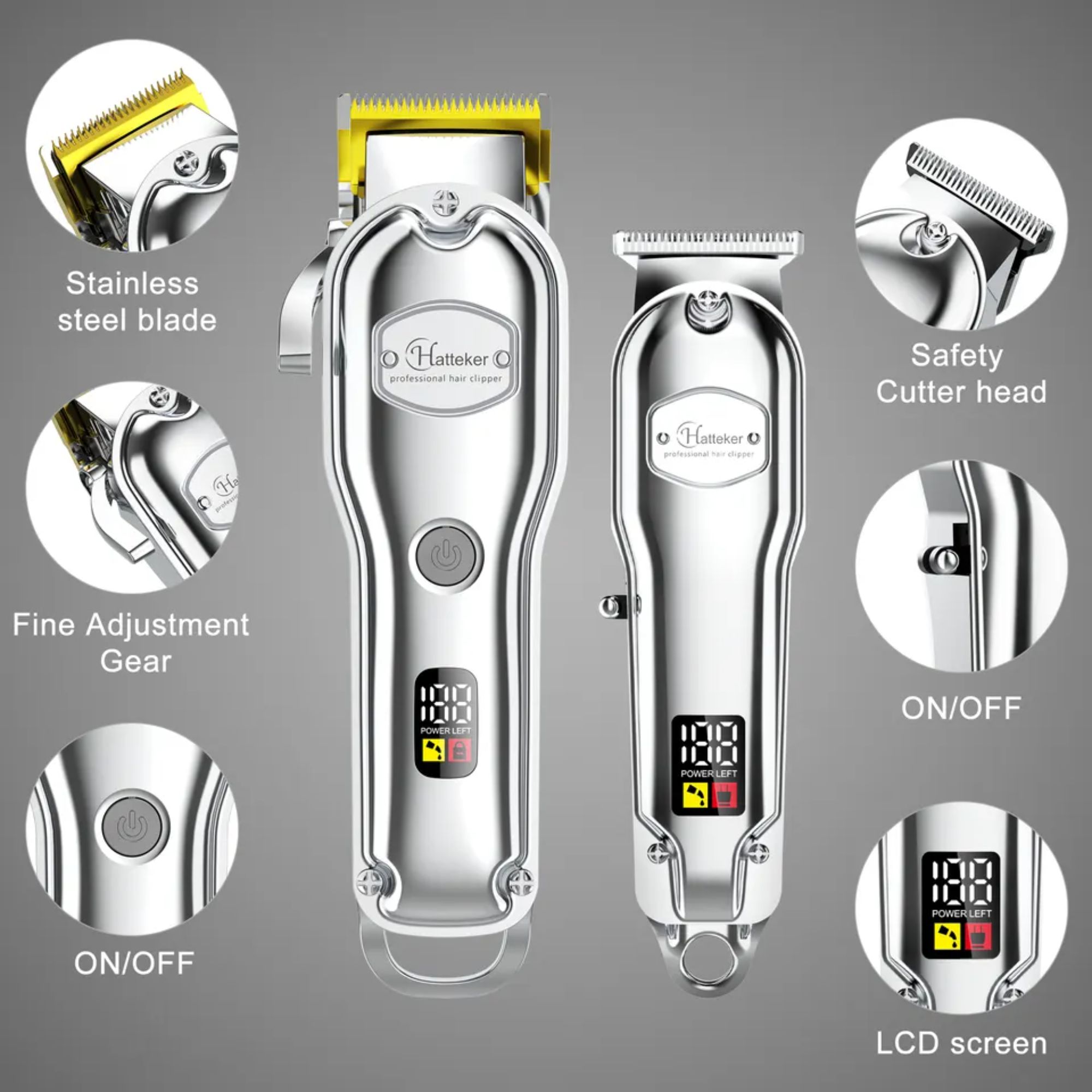 Blue Chilli Professional Barbers Grooming Kit Rechargeable 2000 Mah Colorful Combs Hair Clippers Fully Washable