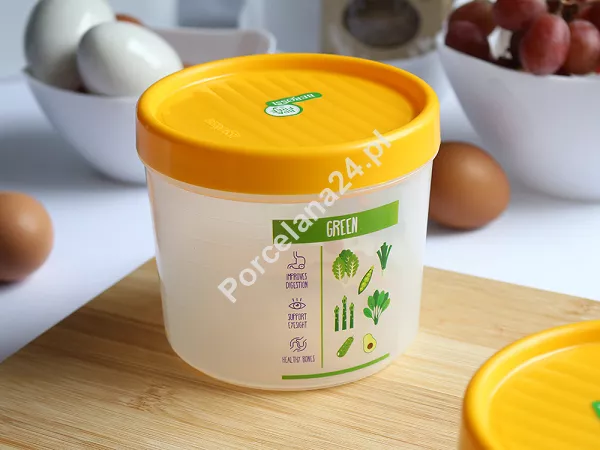 Pojemnik okrągły 0,8 L Berossi - Vitaline jasnozielony matowy 1Y.POJ.VIT-Z0,8L