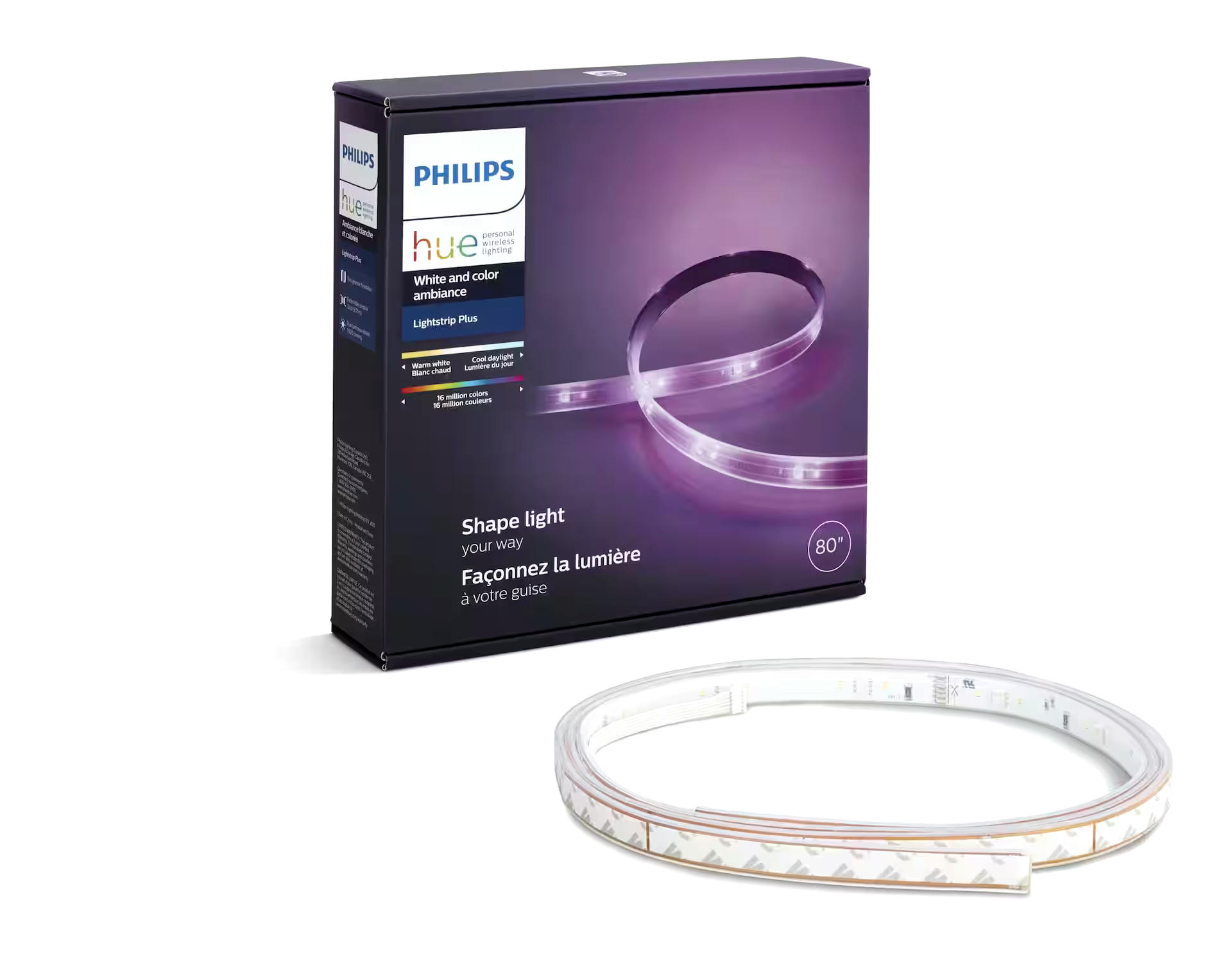 Philips Hue Flexible Smart LED Light Strip Plus, White & Colour, 2-m