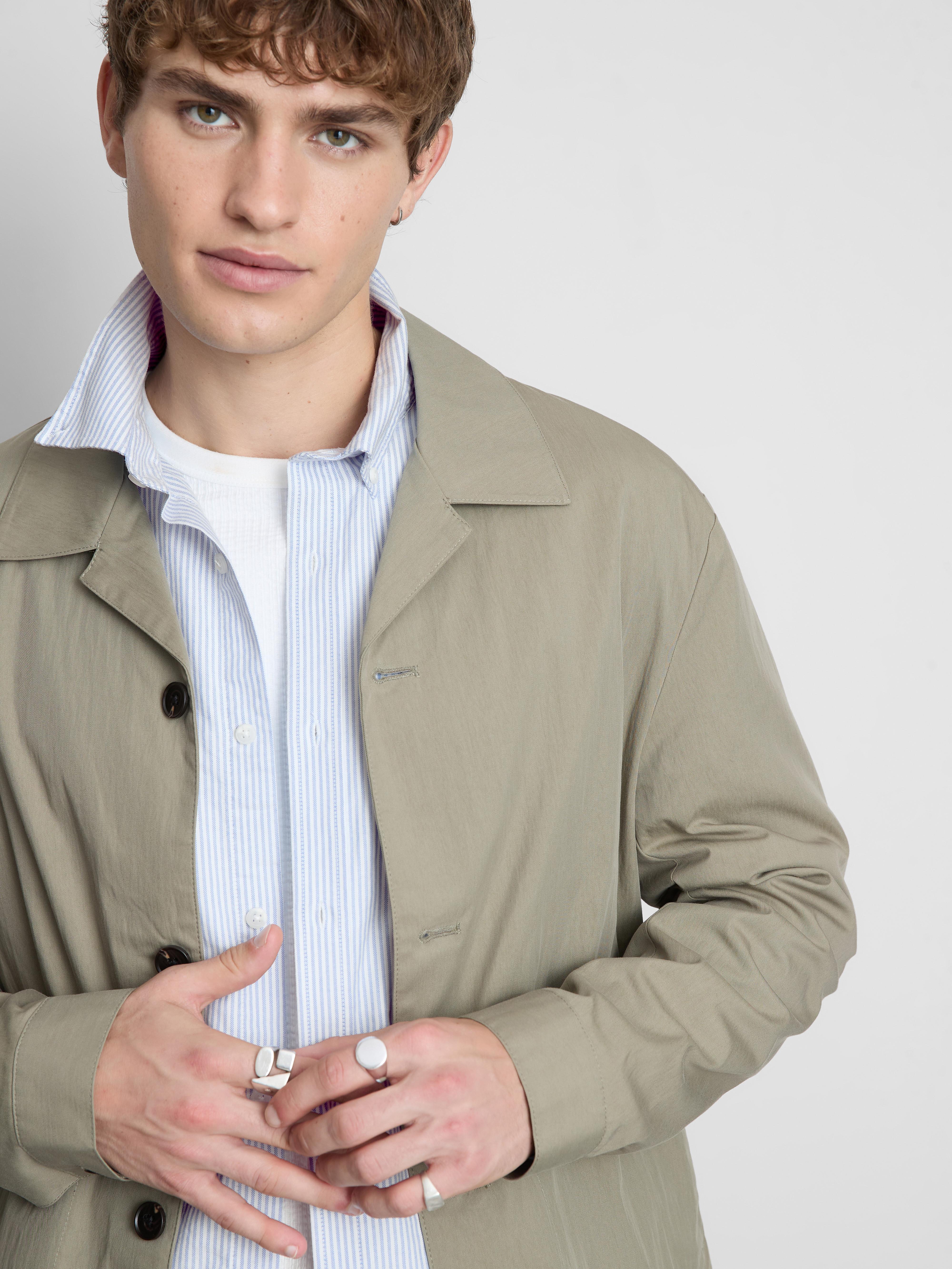 Long Sleeve Striped Oxford Shirt