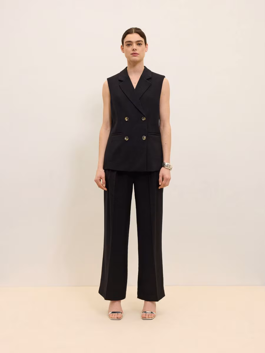 Long Double-Breasted Vest