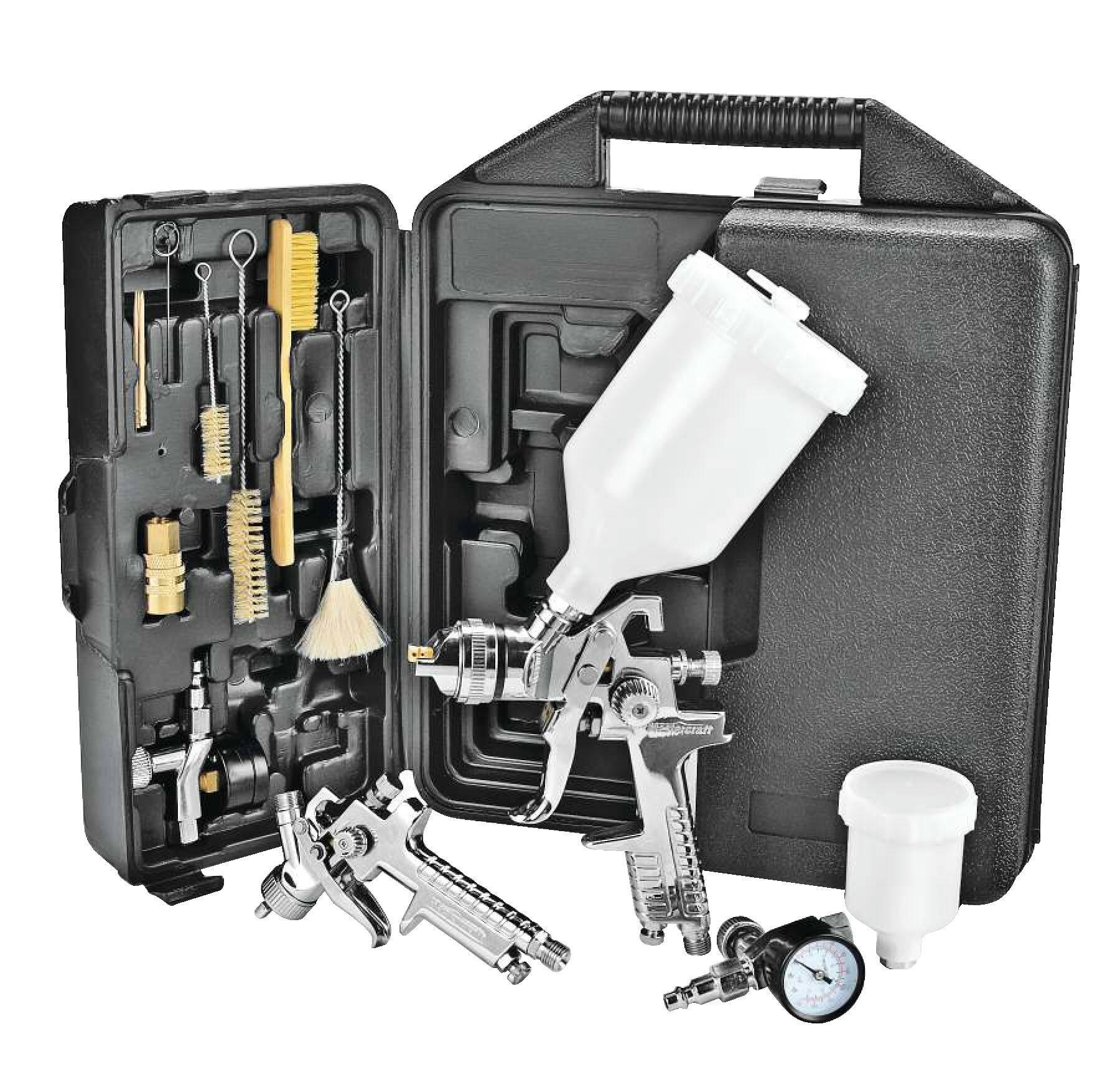 Mastercraft HVLP Pneumatic Air Paint Sprayer Gun Set For Metal Surafces, 36-pc