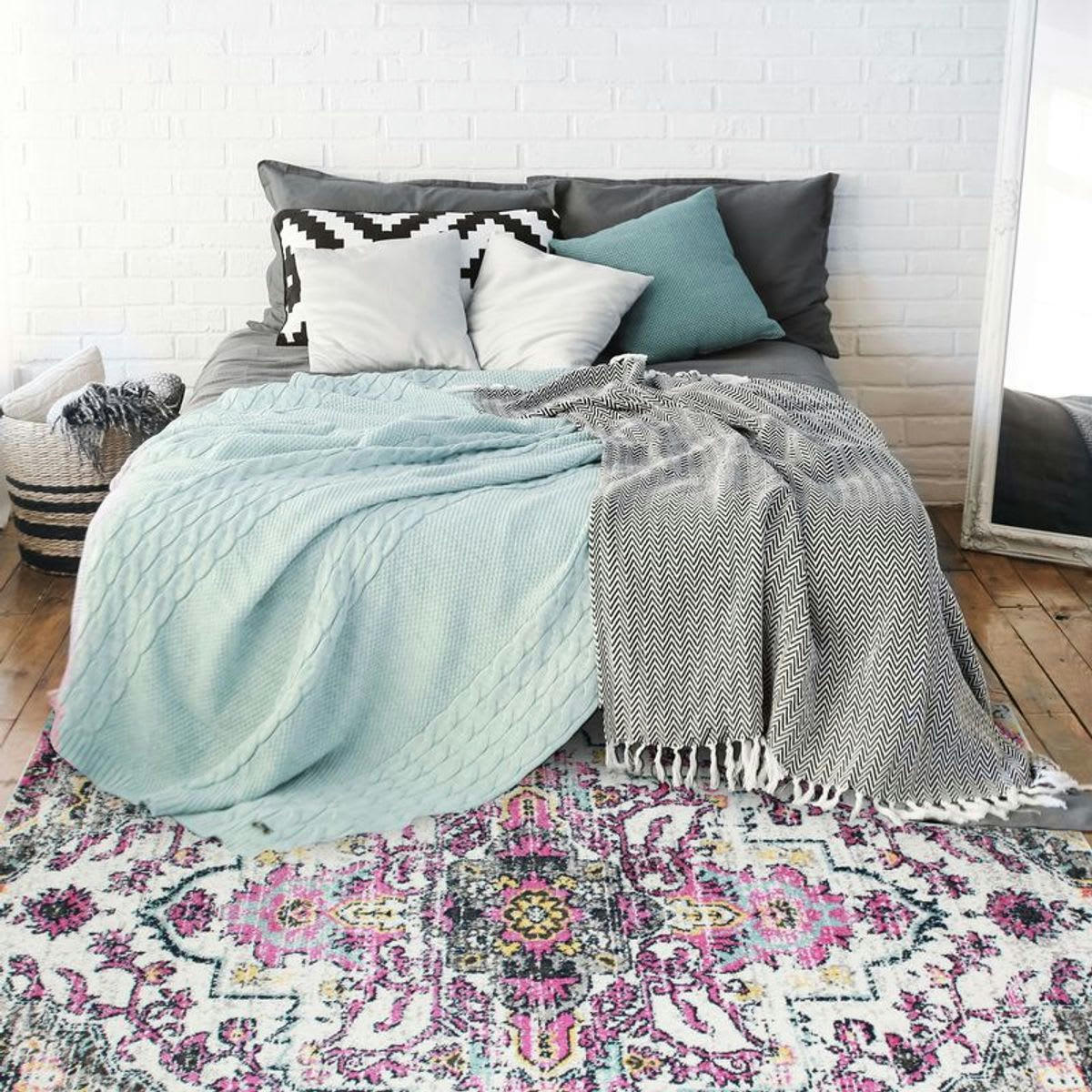 CALOR - Tapis esprit médaillon vintage violet 133x190