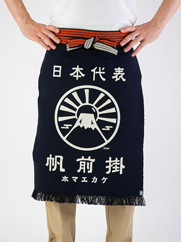 Tablier de cuisine japonais maekake mont fuji - anything marine