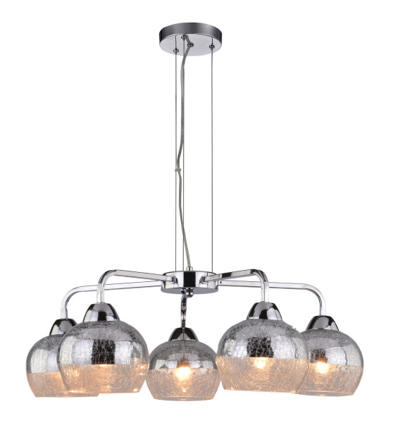 Lampa wisząca chromowana-półprzezroczysta CROMINA 5xE27x60W Candellux