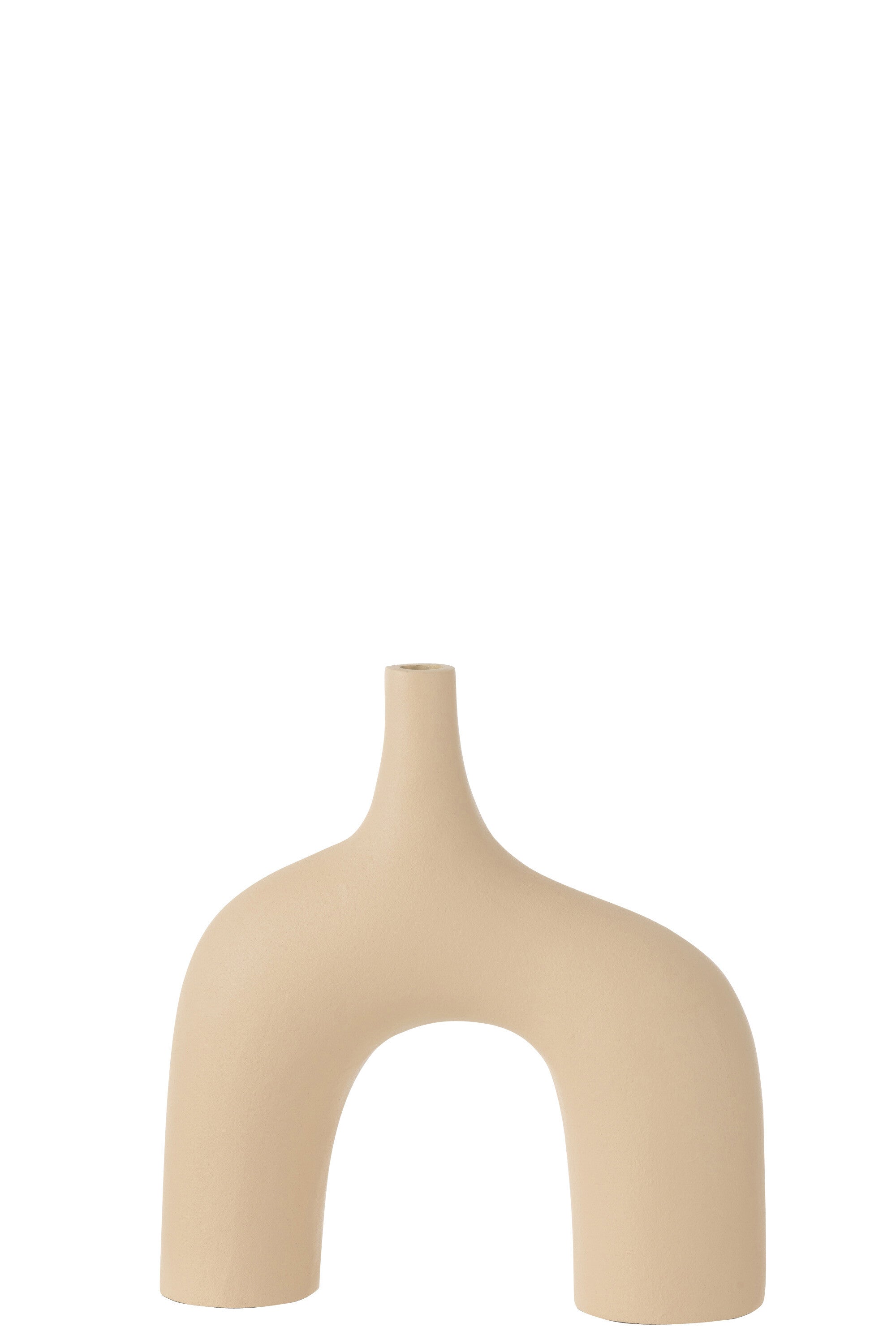 J-Line vaas Camille - aluminium - beige - 75 cm hoog