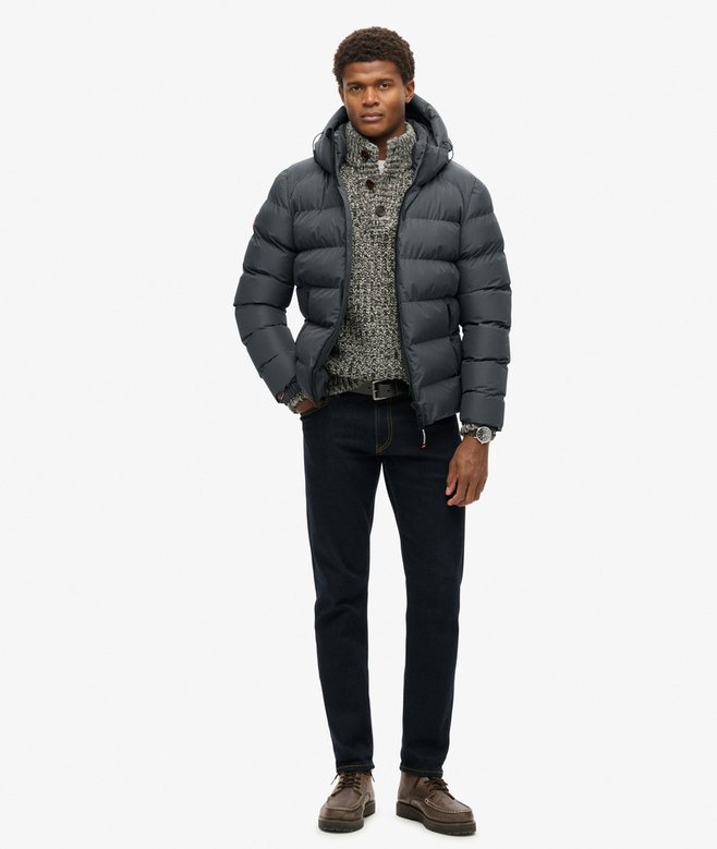 Hooded Sports Puffer Jacket