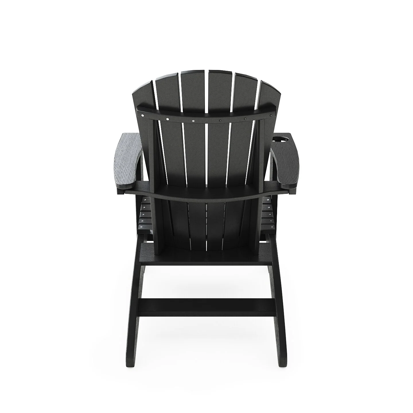 Black Adirondack Chair - Sturdy Hdpe Poly Lumber For Poolside, Patio, And Garden Relaxation