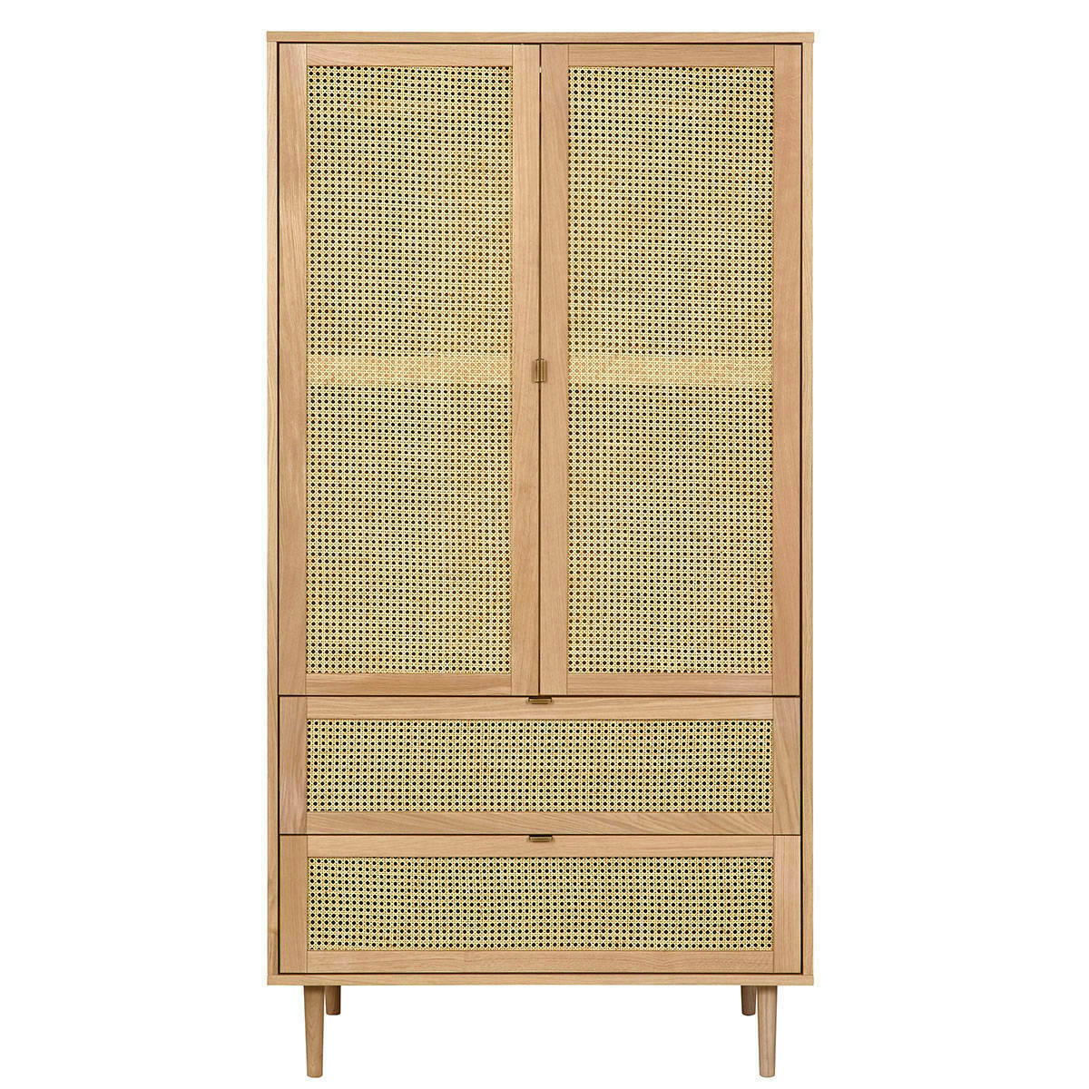 STELLA - Armoire 2 portes et 2 tiroirs 194 cm bois massif