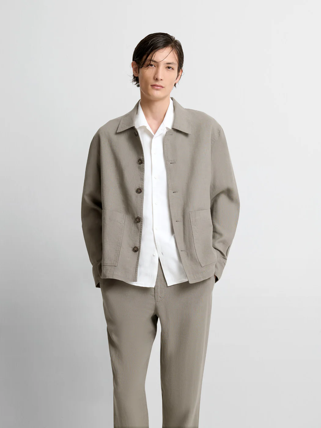 Veste casual regular col chemise