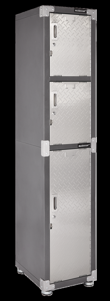 Mastercraft 3-Door Locker with 3 Shelves, Diamond Series, 15 x 18 x 72-in