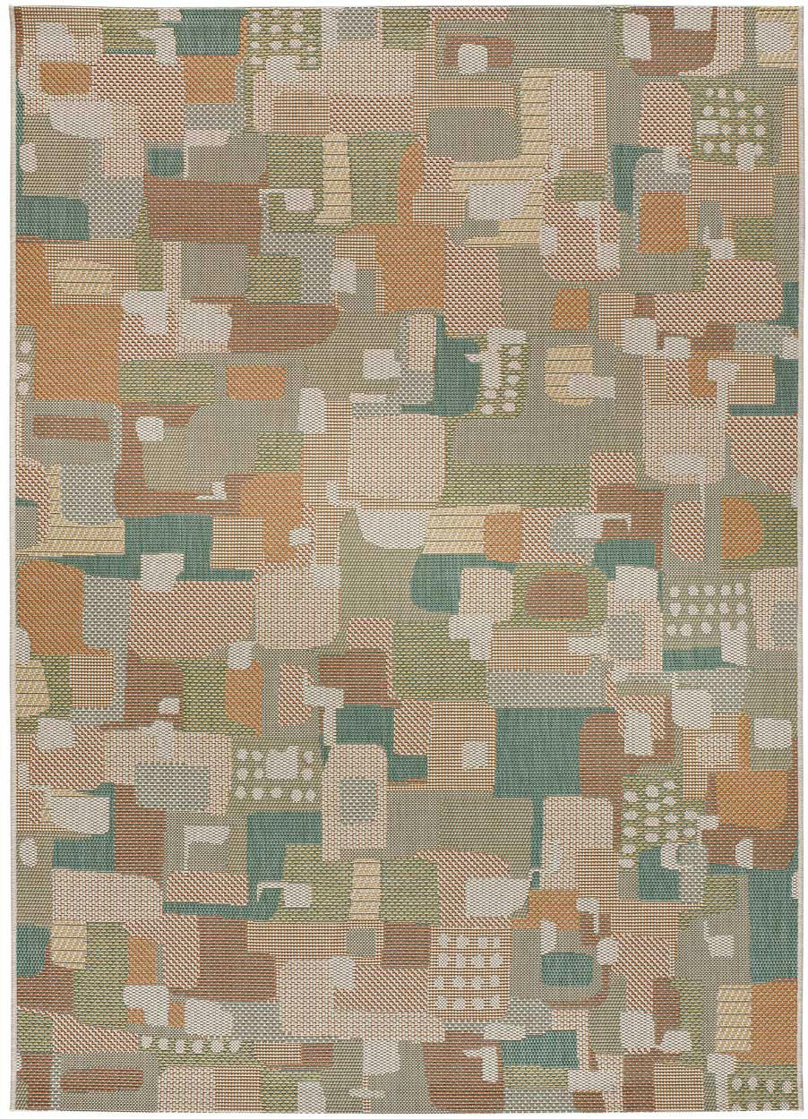 BRENO - Tapis géométrique multicolore pour extérieur/intérieur, 160X230 cm