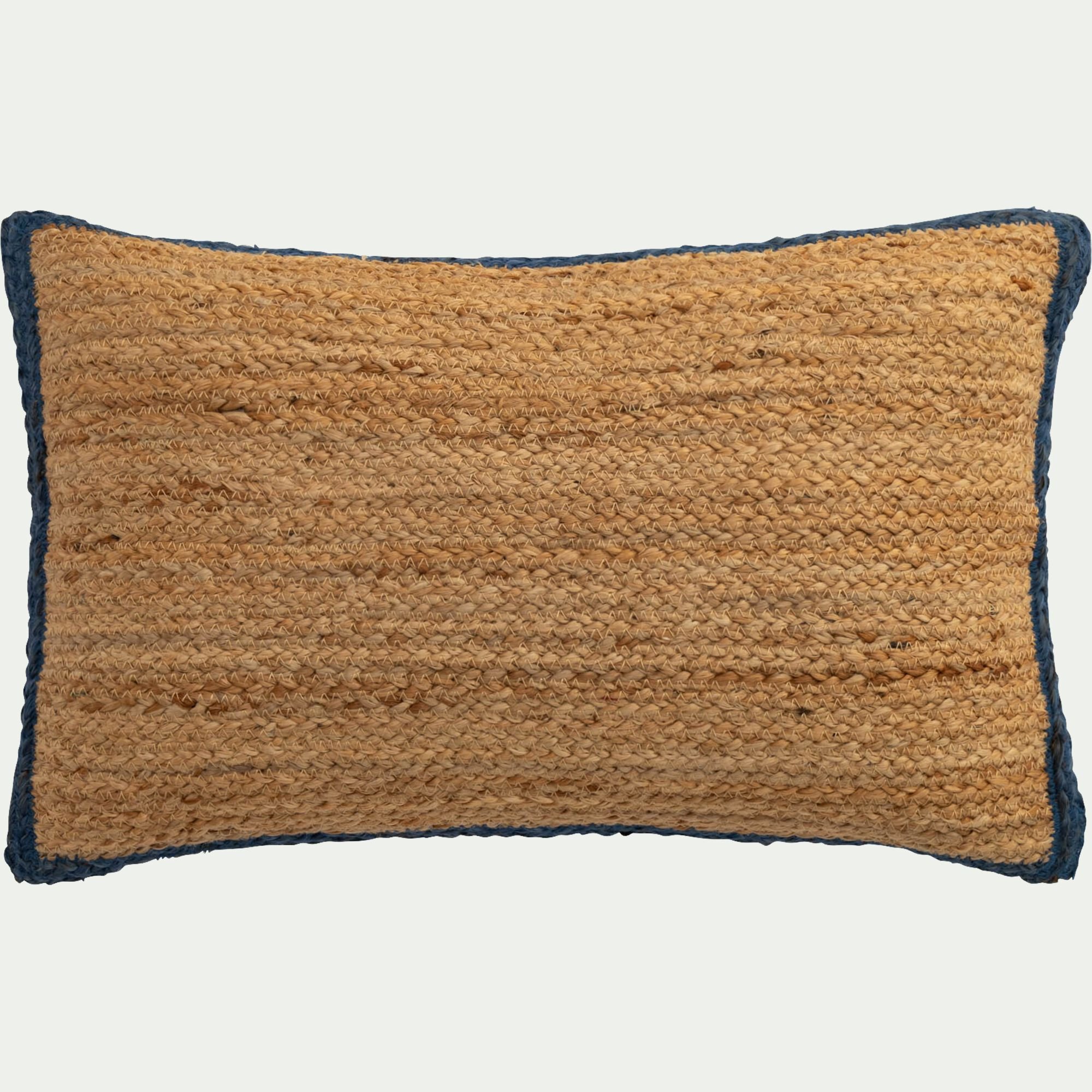 LOZE - coussin en jute avec finition liseré 35x50cm - naturel
