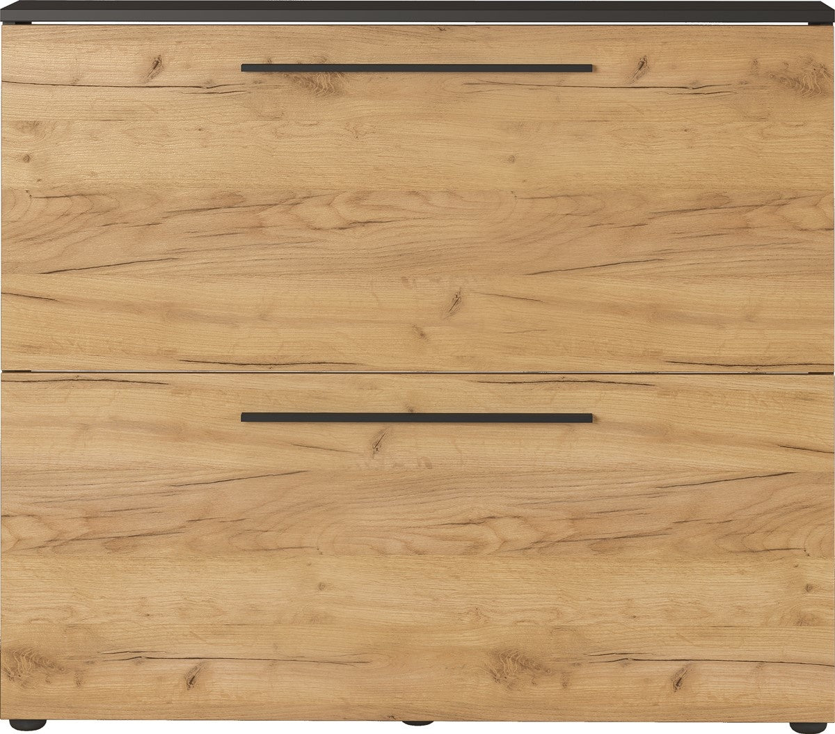 Germania Wildomar Schoenenkast 2 Kleppen Grafiet   Eiken